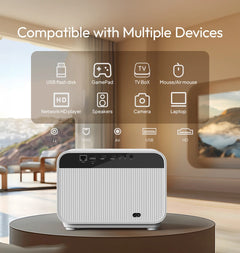 BYINTEK U12 4K Projector - 800 ANSI WiFi 6 Auto Focus Home Theater