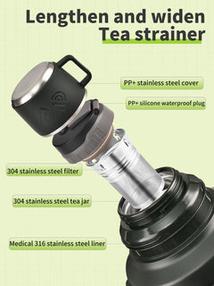 Large Stainless Steel Thermos 2.5L - Vacuum Insulated Travel Jug