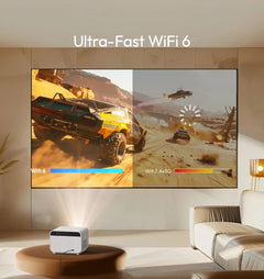 BYINTEK U12 4K Projector - 800 ANSI WiFi 6 Auto Focus Home Theater