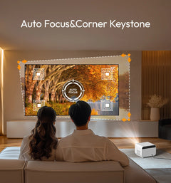 BYINTEK U12 4K Projector - 800 ANSI WiFi 6 Auto Focus Home Theater