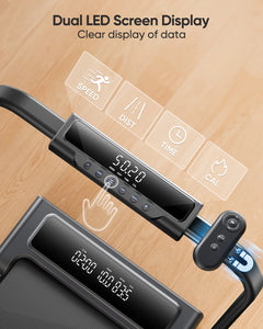 Toputure 4-in-1 Treadmill – 12 km/h, 9% Incline, Foldable, 2.5 HP, Remote Control, Dual LED Display, Space-Saving – For Home