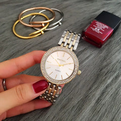 Women's Watches Luxury Stainless Steel Rhinestone Women Quartz Wristwatches Fashion Top Brand Ladies Bracelet zegarek damski