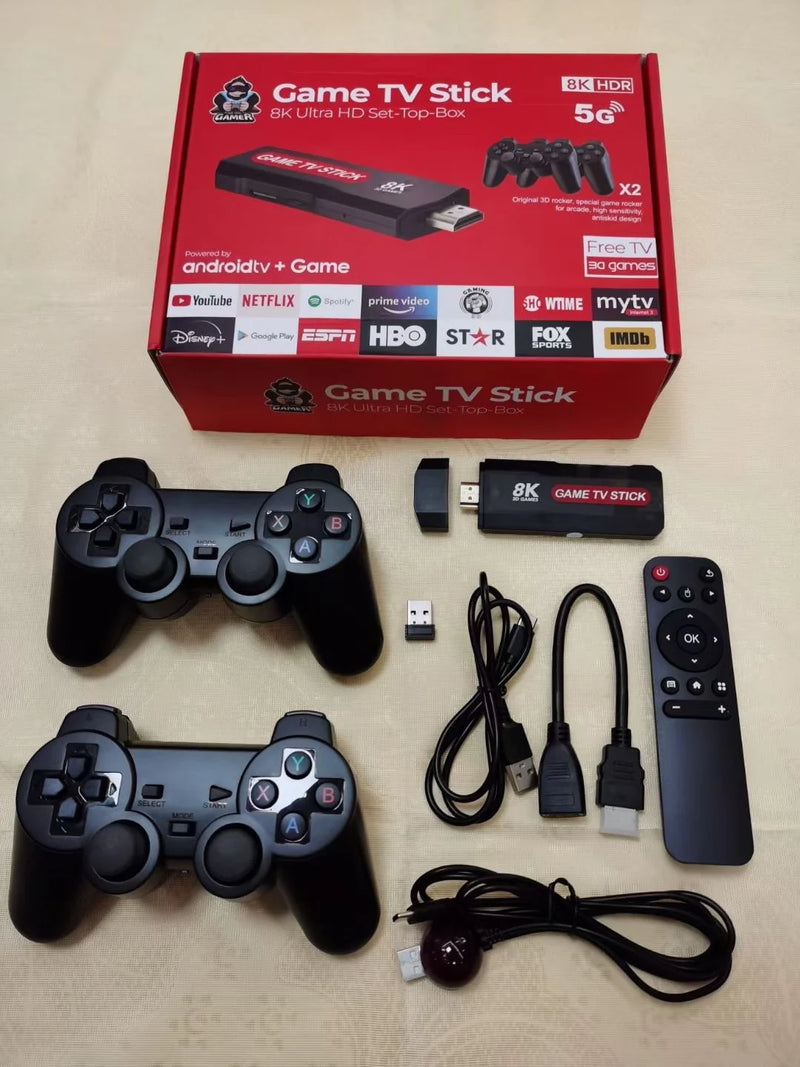 TV Game Stick X2 - 10,000+ Retro Games 64GB 8K Wireless Console