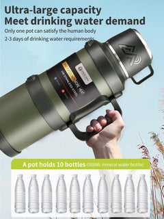 Large Stainless Steel Thermos 2.5L - Vacuum Insulated Travel Jug