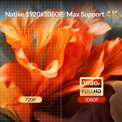 BYINTEK U12 4K Projector - 800 ANSI WiFi 6 Auto Focus Home Theater