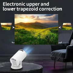 HY200 270 Rotary Portable Projector Full HD 1080P Android iOS PC USB HDMI Compatible Home Video System