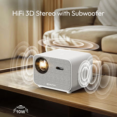 BYINTEK U12 4K Projector - 800 ANSI WiFi 6 Auto Focus Home Theater