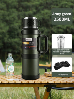 Large Stainless Steel Thermos 2.5L - Vacuum Insulated Travel Jug