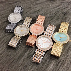 Women's Watches Luxury Stainless Steel Rhinestone Women Quartz Wristwatches Fashion Top Brand Ladies Bracelet zegarek damski