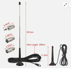 Household Dab Fm Radio Antenna Stereo Receiver High Gain 75 Ohm Indoor Radio Antenna