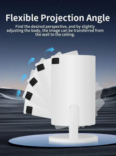 HY200 270 Rotary Portable Projector Full HD 1080P Android iOS PC USB HDMI Compatible Home Video System