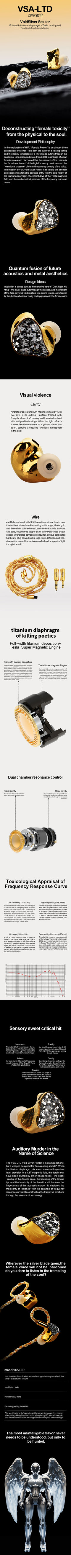 EarAcoustic VSA-LTD Wired Earphones - Titanium Magnetic Audiophile IEMs