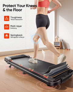 Toputure 4-in-1 Treadmill – 12 km/h, 9% Incline, Foldable, 2.5 HP, Remote Control, Dual LED Display, Space-Saving – For Home