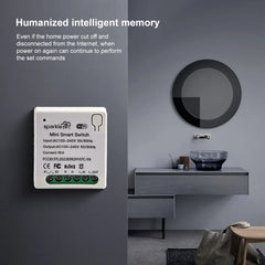 Matter 16A WiFi mini Smart Switch Pass-through Disconnect Dual Control Outletorks Remote Control Timer