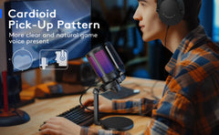 FIFINE A6NEO USB Gaming Microphone - RGB Streaming Podcast Mic for PC/PS5