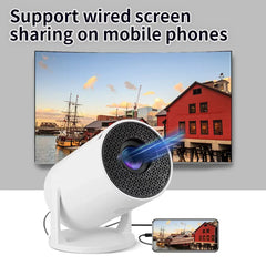 HY200 270 Rotary Portable Projector Full HD 1080P Android iOS PC USB HDMI Compatible Home Video System