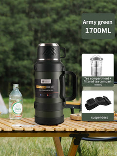 Large Stainless Steel Thermos 2.5L - Vacuum Insulated Travel Jug