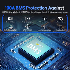 WattCycle 12V 100Ah LiFePO4 Battery 2-Pack - Grade A+ Lithium Solar Battery