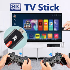 TV Stick X2 Game TV Box 64GB 10000+ gaming HD 8K 5G WiFi high-definition retro video game console wireless simulator PK Q9 Stick
