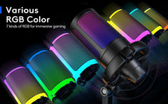 FIFINE A6NEO USB Gaming Microphone - RGB Streaming Podcast Mic for PC/PS5