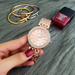 Women's Watches Luxury Stainless Steel Rhinestone Women Quartz Wristwatches Fashion Top Brand Ladies Bracelet zegarek damski